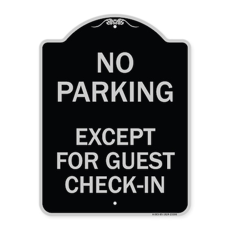 Signmission Parking Reserved for Guests Only Heavy-Gauge Aluminum Architectural Sign, 24" x 18", BS-1824-23386 A-DES-BS-1824-23386